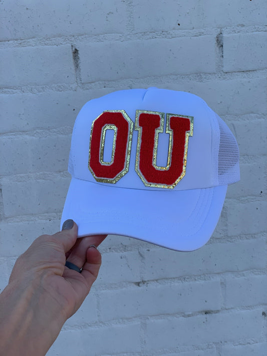 White OU Trucker Hat